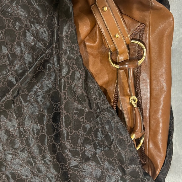 Gucci Dark Brown Leather Hobo Large Horsebit Bag - Picture 8 of 14